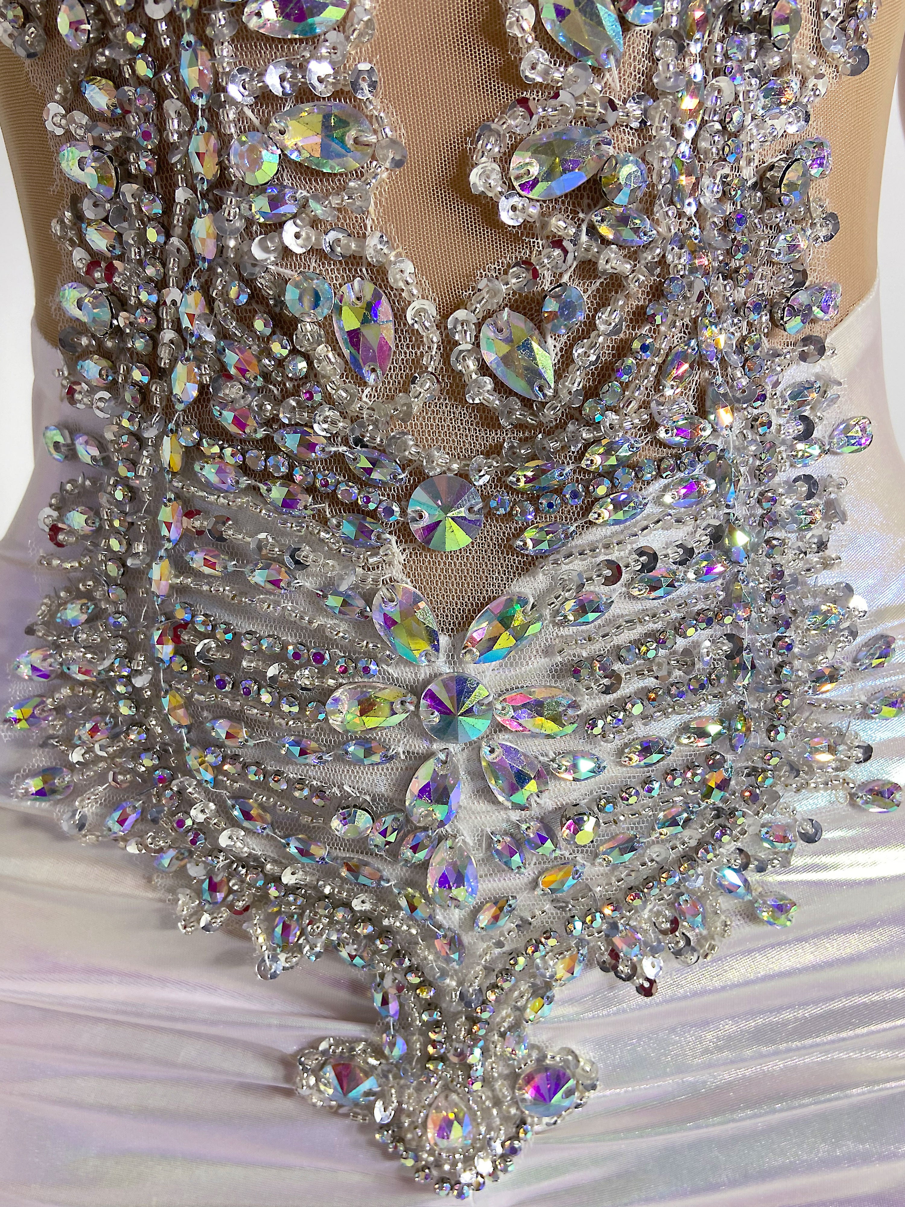 Silver Glitter Stone Mini Dress